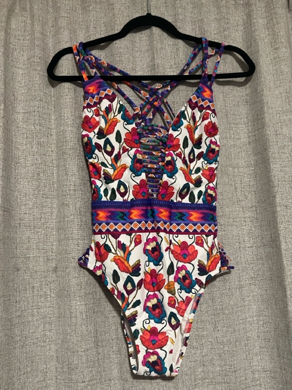 Nanette Lepore Multicolor Floral Strappy One-Piece